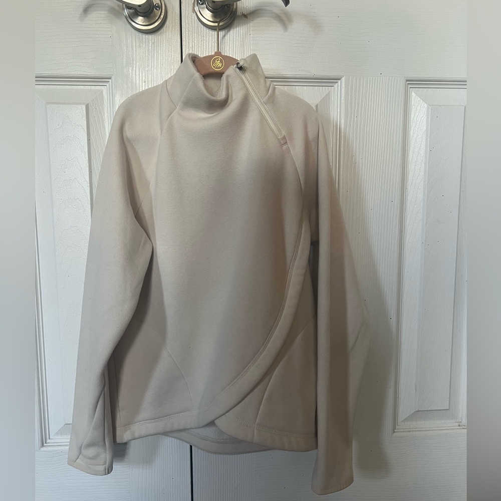 Athleta Girl Cream High-Neck Pullover